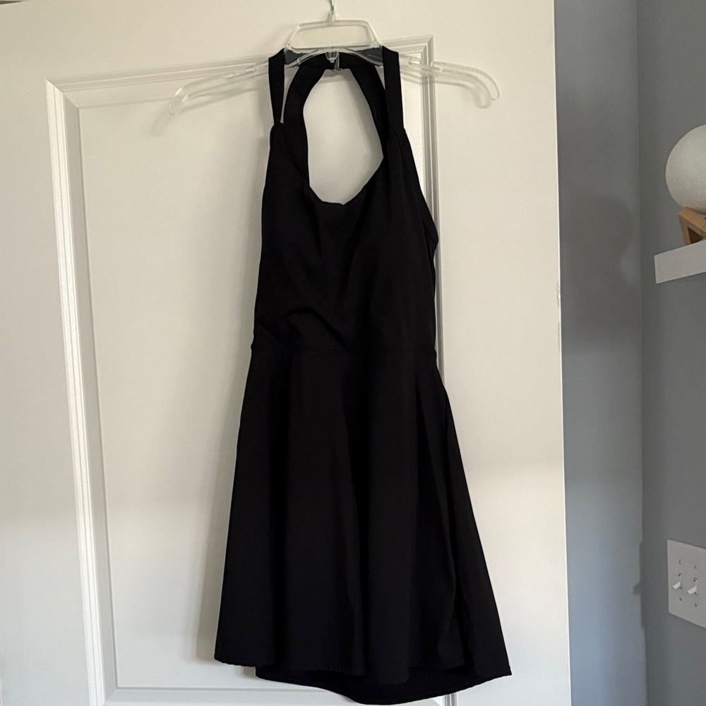 HALARA Black Halter Dress